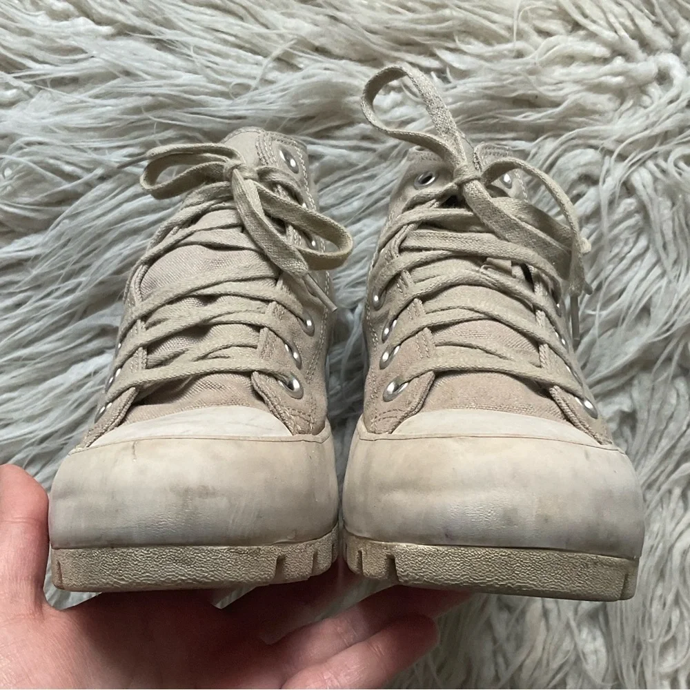 Converse Chuck Taylor All Star Lugged Desert Sand Platform Hi Top Sneakers Sz 7
